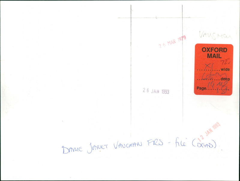 Dame Janet Vaughan - Vintage Photograph