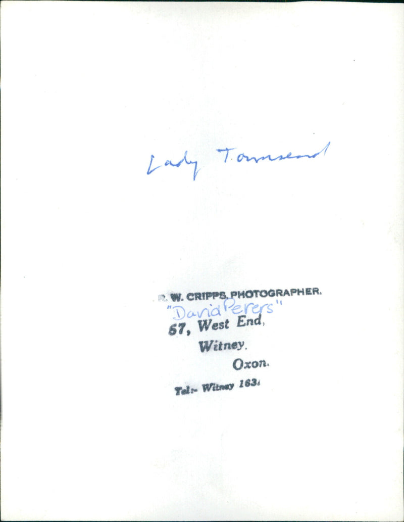 Lady Townsend - Vintage Photograph