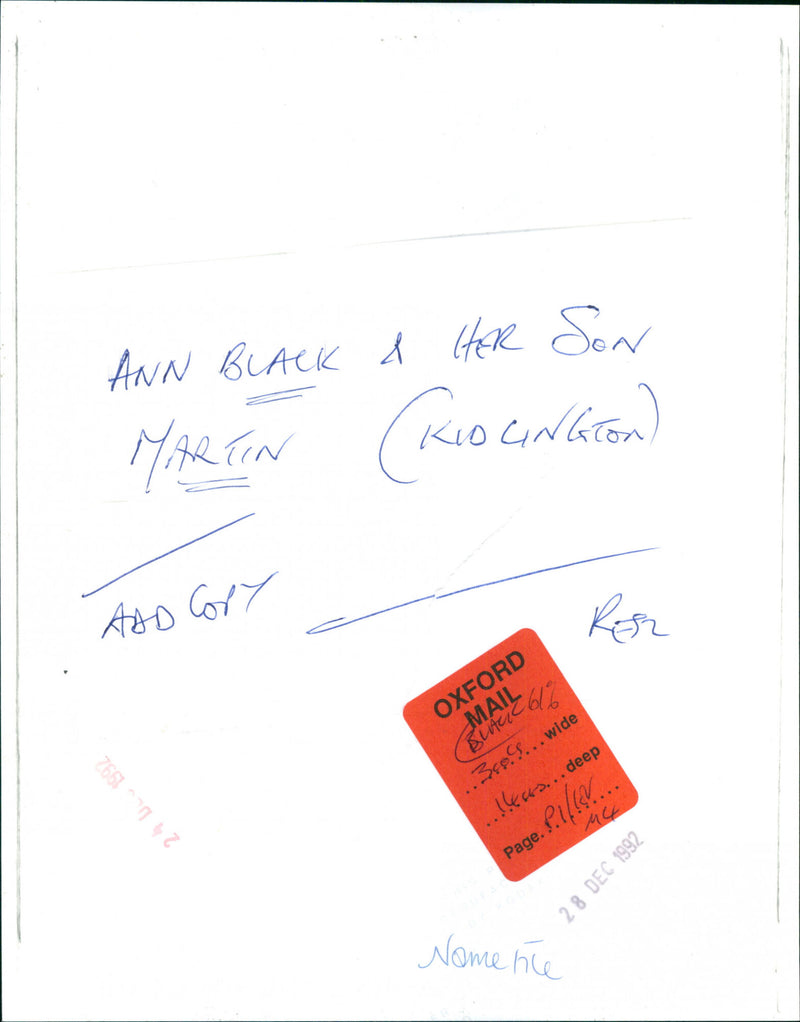 Ann black, martin - Vintage Photograph