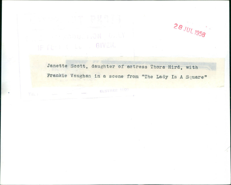 Frankie Vaughan and Janette Scott - Vintage Photograph