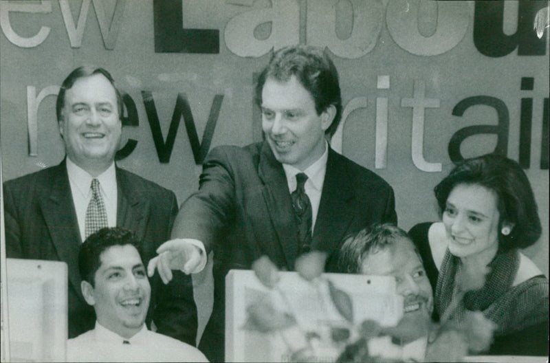 Tony Blair and John Predcott - Vintage Photograph