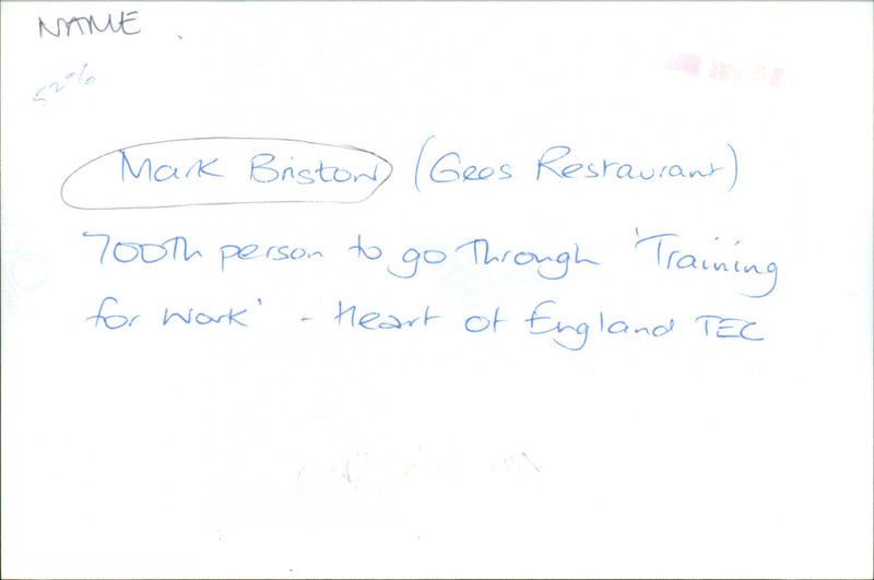 Mark Bristow - Vintage Photograph