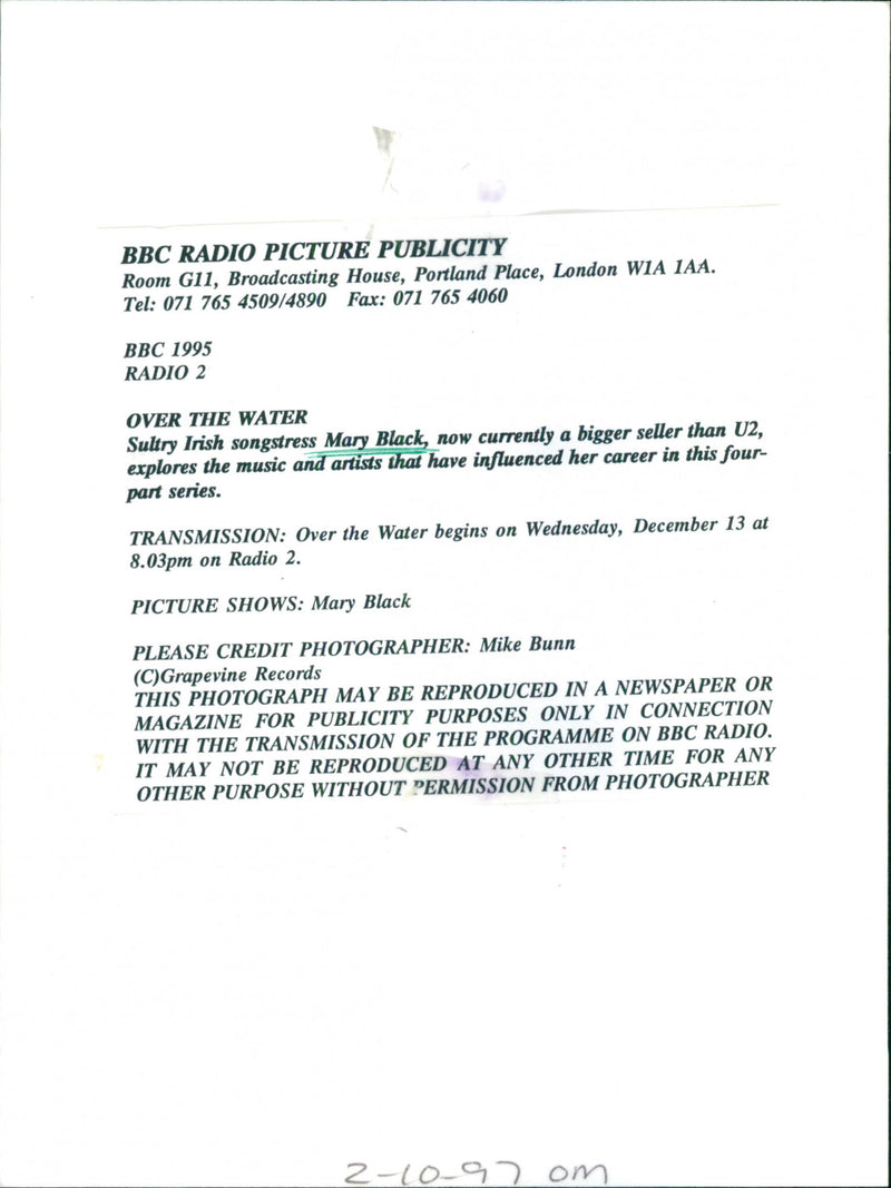 Mary black - Vintage Photograph