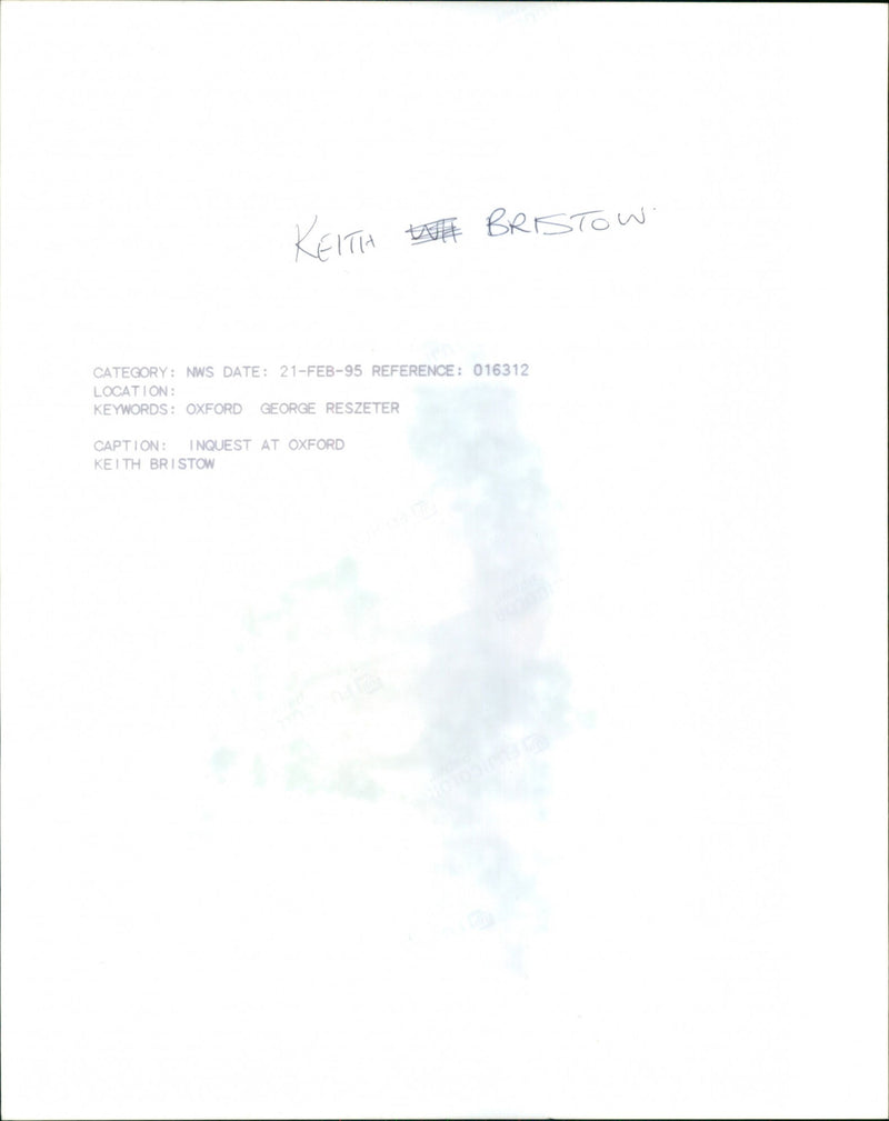 Keith Bristow - Vintage Photograph