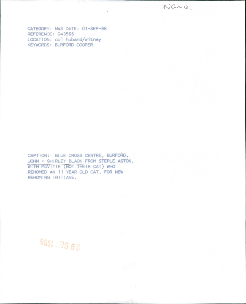 John ,Shirley Black - Vintage Photograph