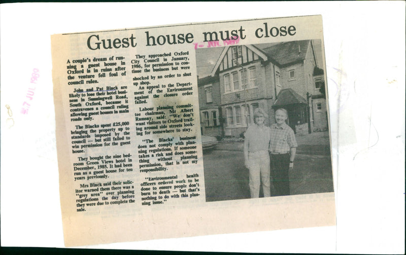 John, Pat Black - Vintage Photograph