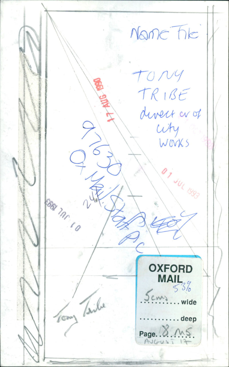 Tony Tribe - Vintage Photograph