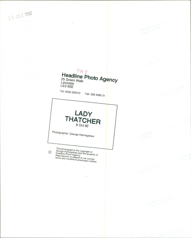 Margaret Thatcher - Vintage Photograph