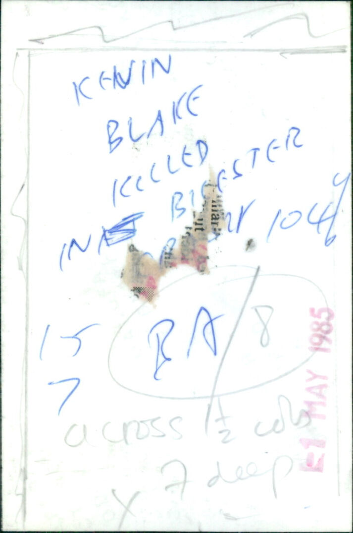 Kelvin Blake - Vintage Photograph