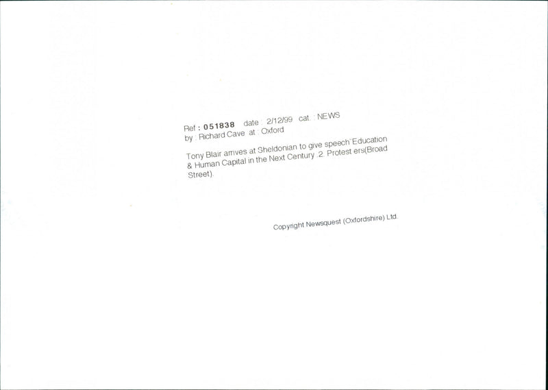 Tony Blair - Vintage Photograph