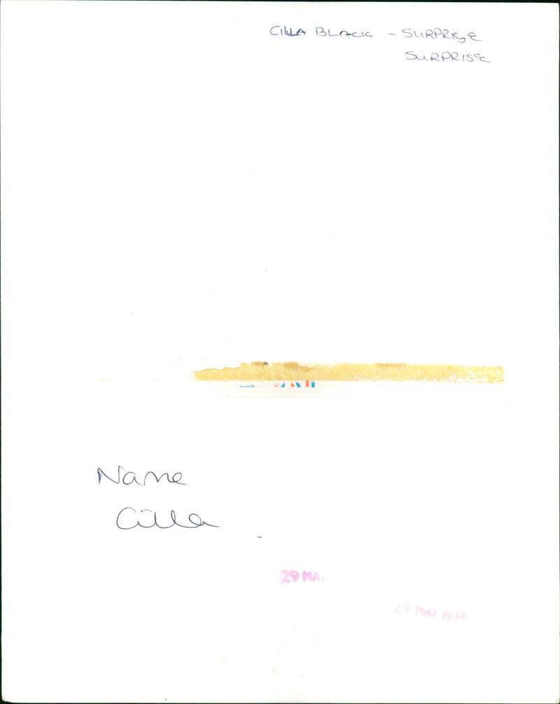 Cilla Black - Vintage Photograph