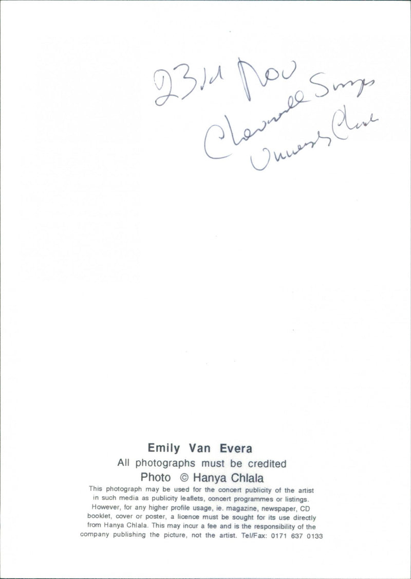 Emily Van Evera - Vintage Photograph