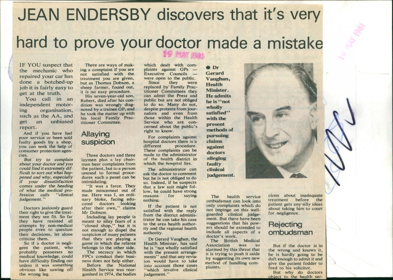 Dr. Gerard Vaughan - Vintage Photograph