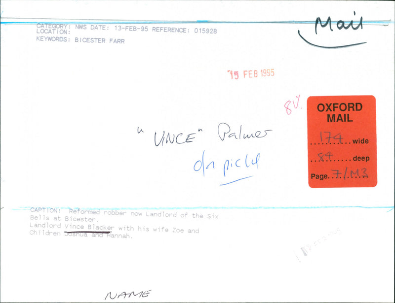 Vince Blacker, Zoe, Hannah, Joshua - Vintage Photograph