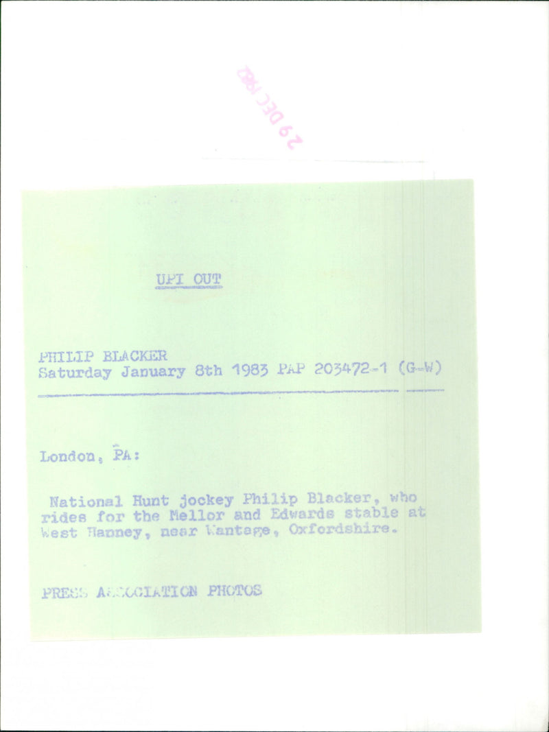 Philip Blacker - Vintage Photograph