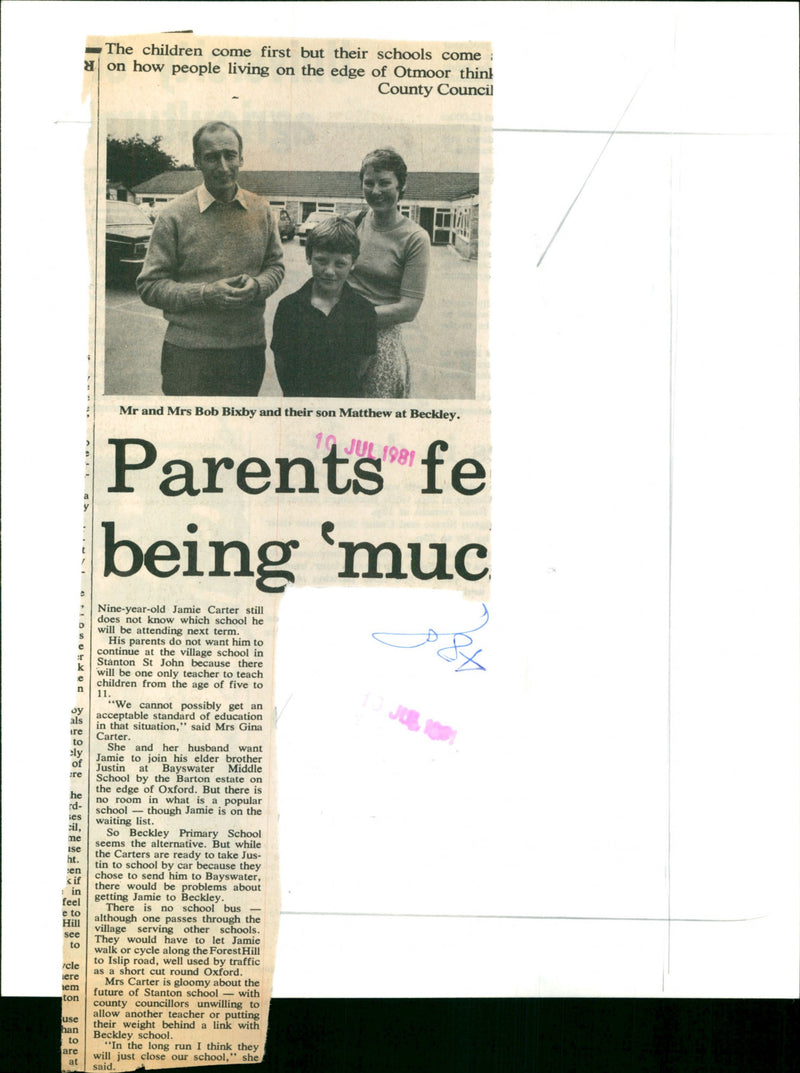 Mr, Mrs Bob Bixby and Matthew - Vintage Photograph