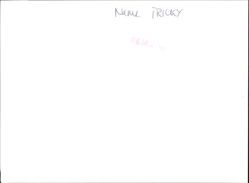 Tricky - Vintage Photograph