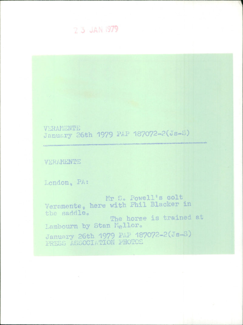 Phil Blacker - Vintage Photograph