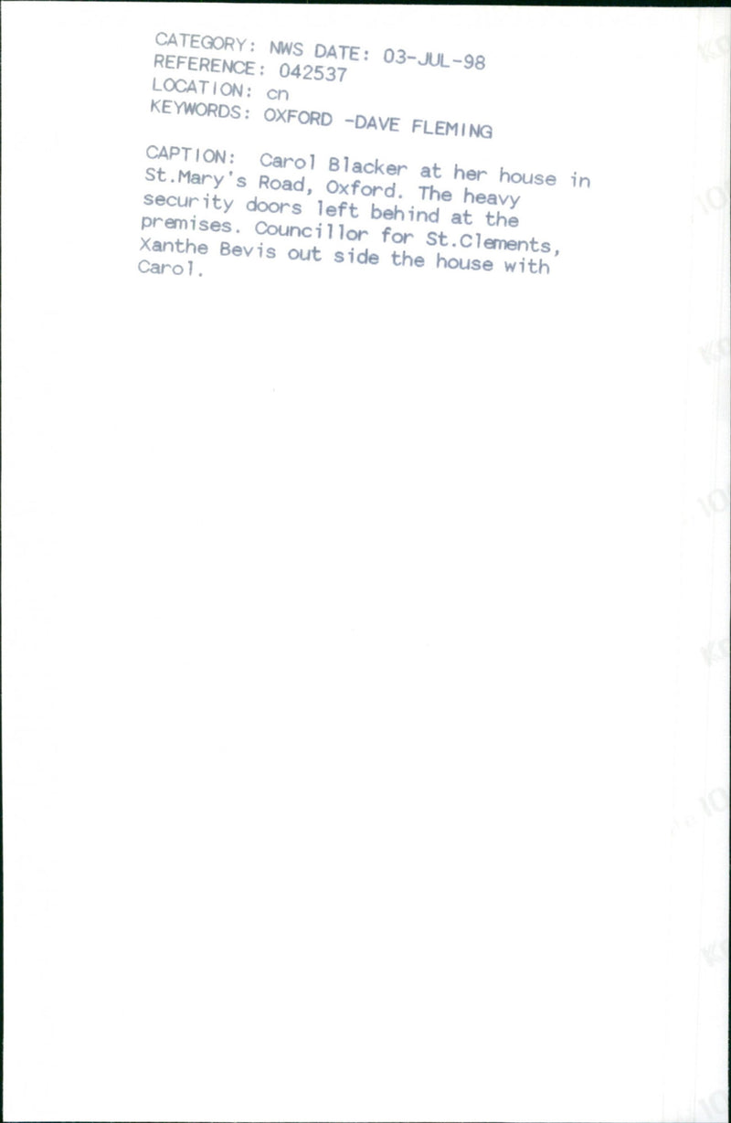 Carol Blacker - Vintage Photograph