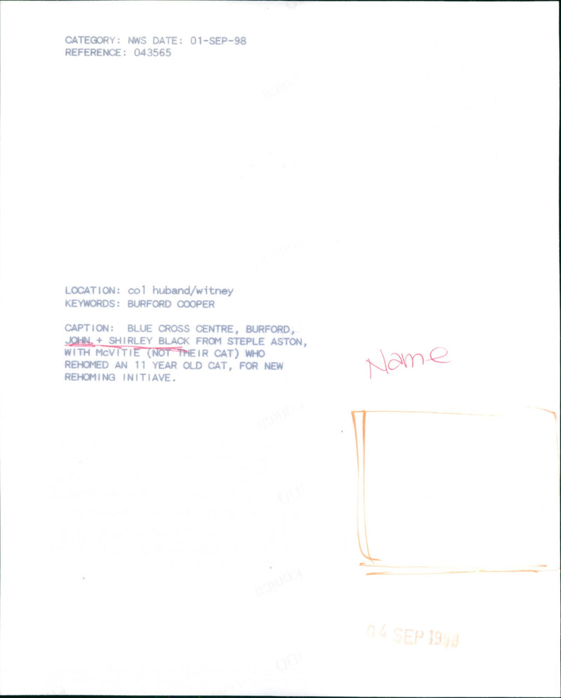 John, Shirley Black - Vintage Photograph