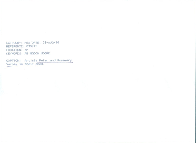 Peter and Rosemary Varney - Vintage Photograph