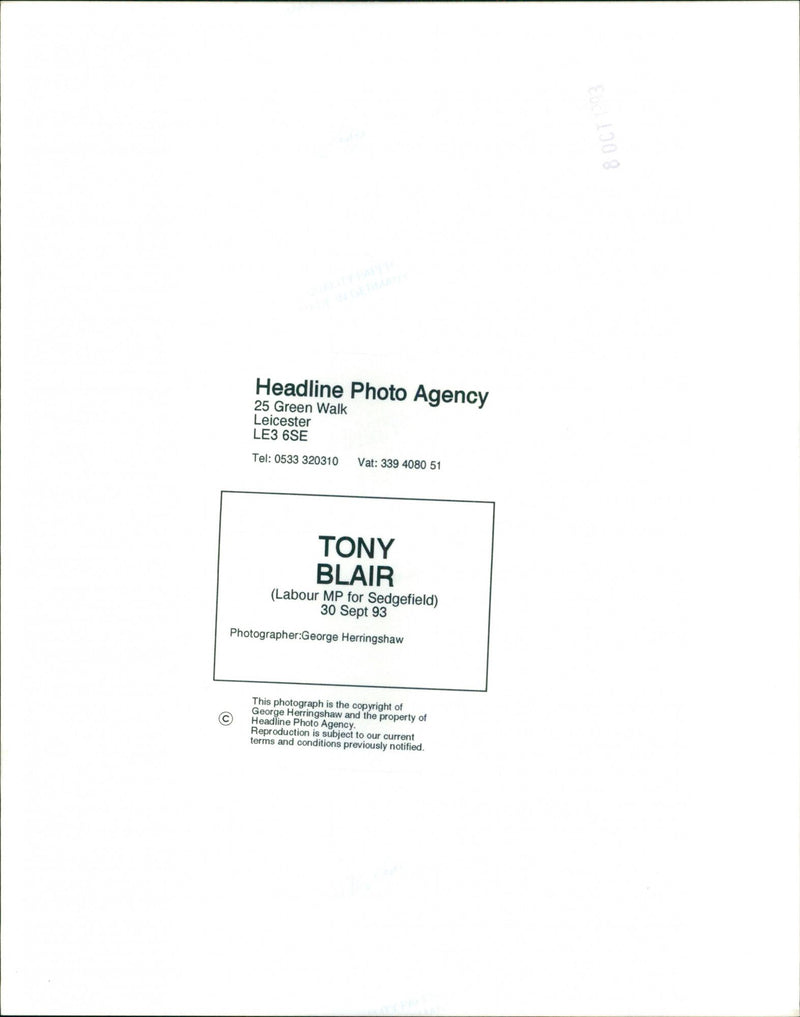 Tony Blair - Vintage Photograph