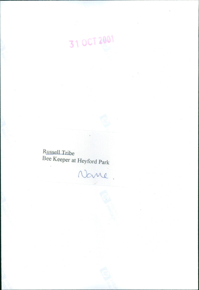 Russell Tribe - Vintage Photograph