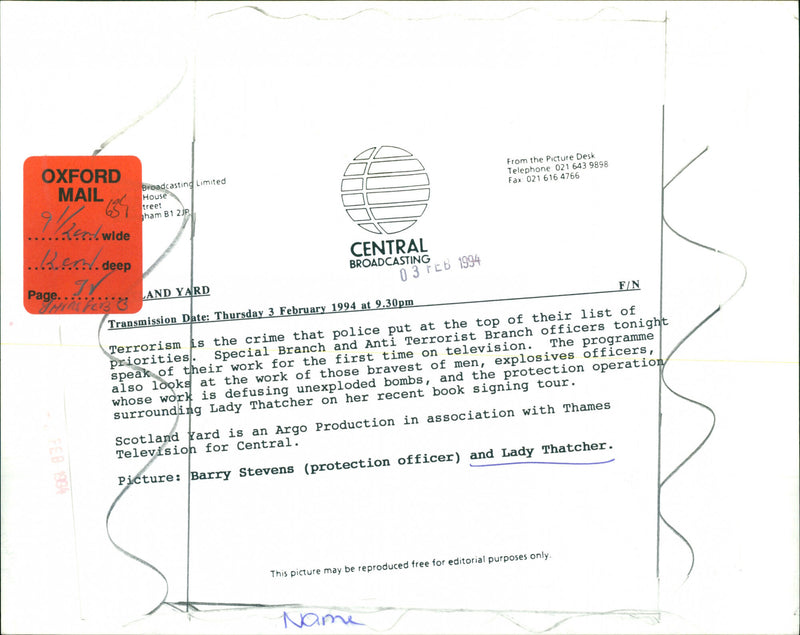 Barry Stevens & Margaret Thatcher - Vintage Photograph