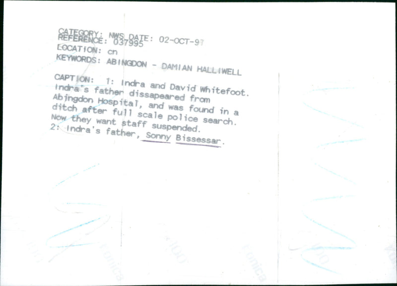 Sonny Bissessar - Vintage Photograph