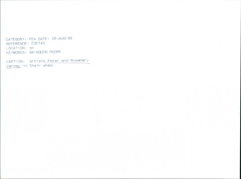 Peter and Rosemary Varney - Vintage Photograph