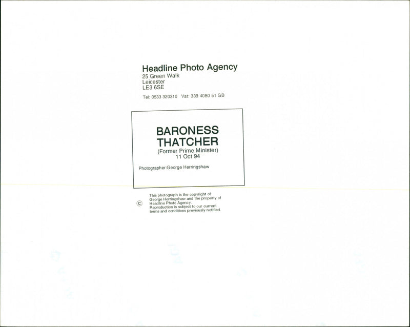 Margaret Thatcher - Vintage Photograph