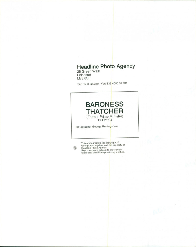 Margaret Thatcher - Vintage Photograph