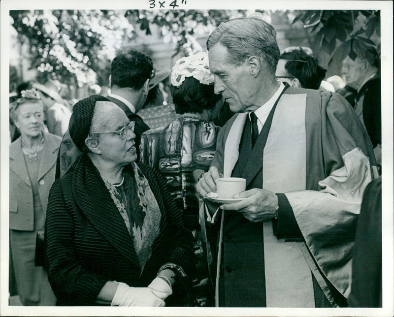 Prof.P.M. Blackett, Lady Simon - Vintage Photograph
