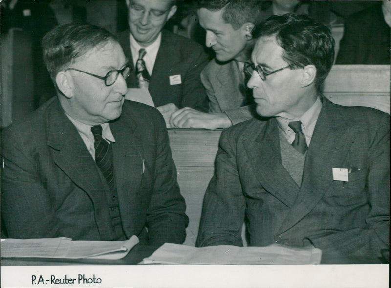 John Cockcroft, Prof.P.M.S Blackett, - Vintage Photograph