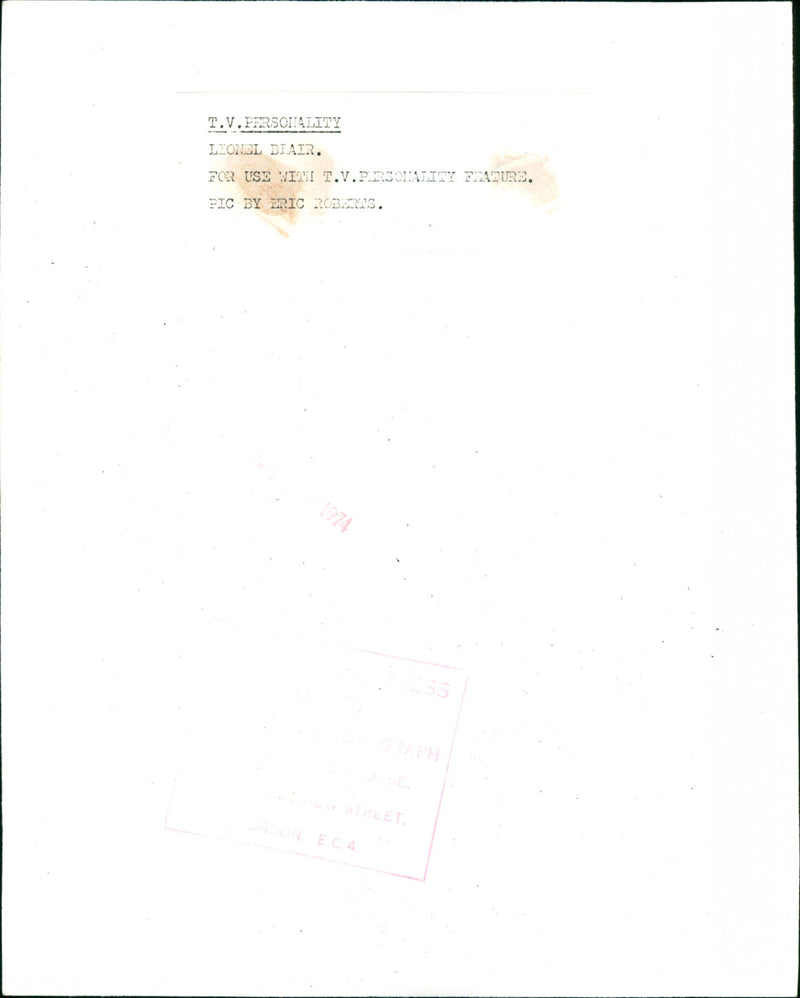 Lionel Blair - Vintage Photograph