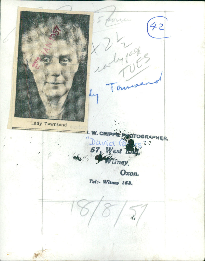 Lady Townsend - Vintage Photograph