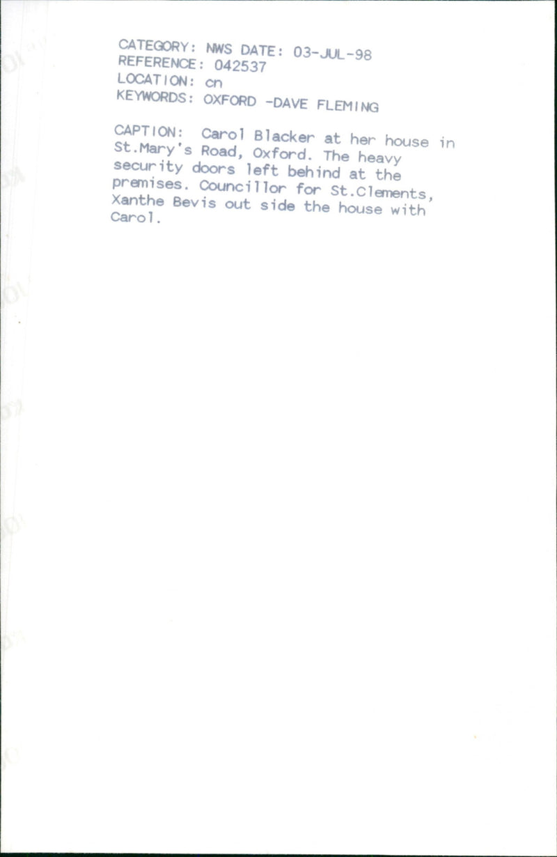 Carol Blacker, Xanthe Bevis - Vintage Photograph