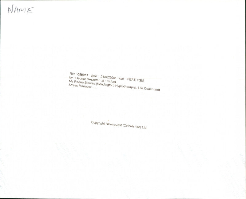 Ms Reena Biswas - Vintage Photograph