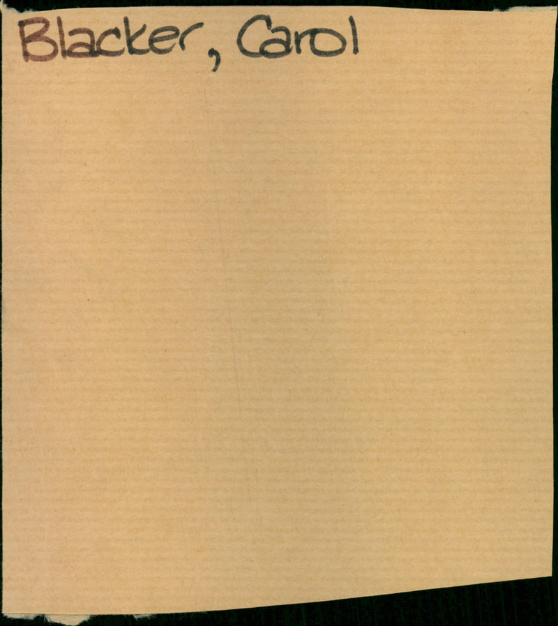 Blacker Carol - Vintage Photograph