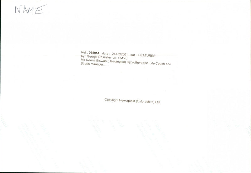 Ms Reena Biswas - Vintage Photograph