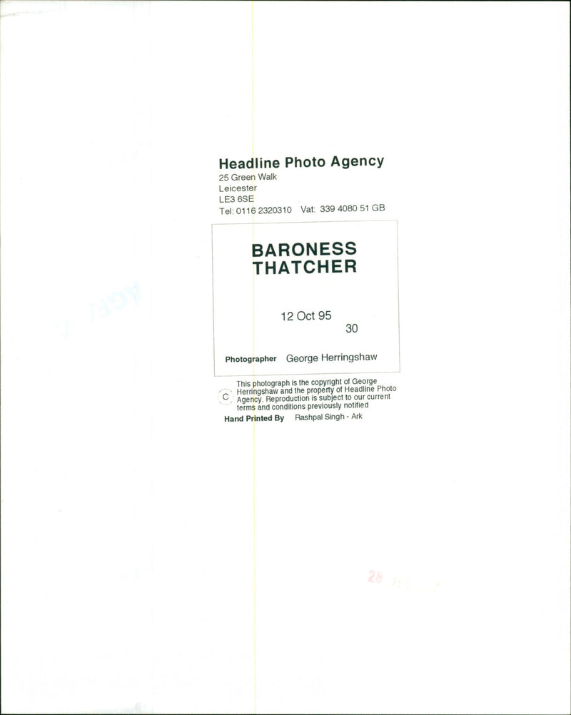 Margaret Thatcher - Vintage Photograph