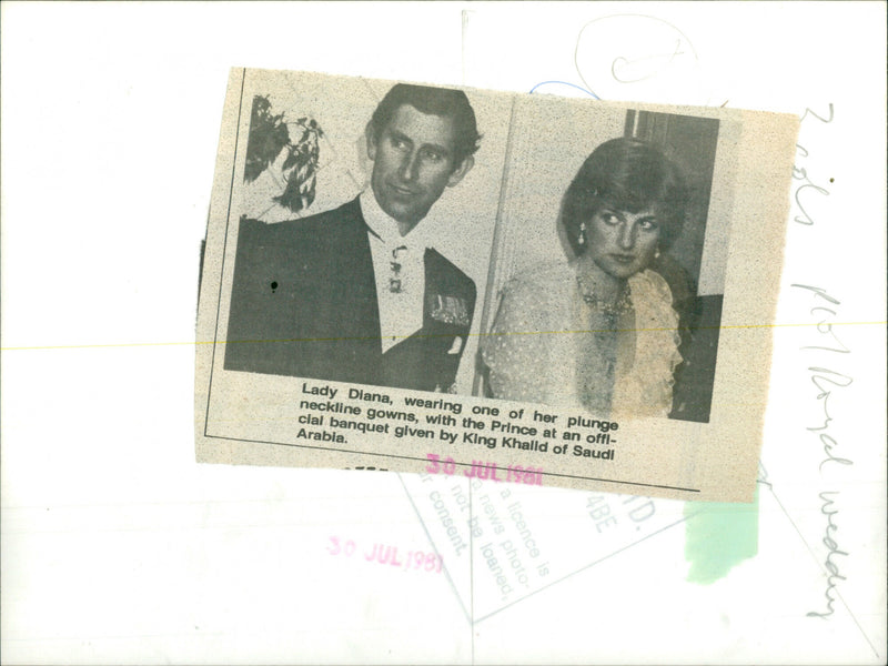 Lady Diana and the prince - Vintage Photograph