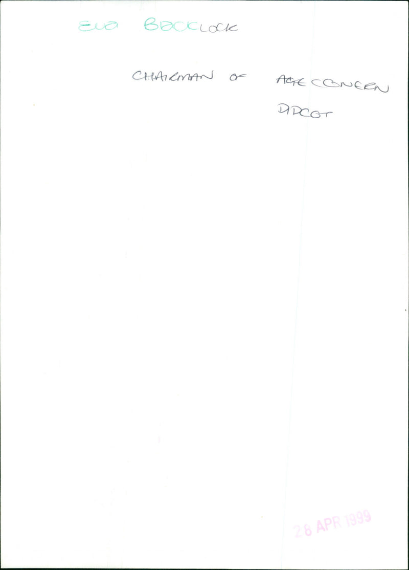 Eva Backlock - Vintage Photograph