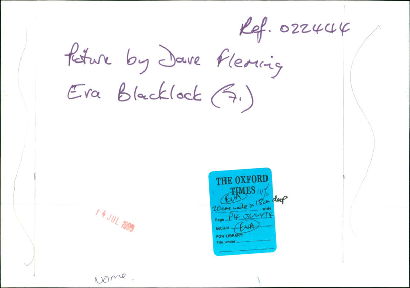 Eva Blacklock - Vintage Photograph