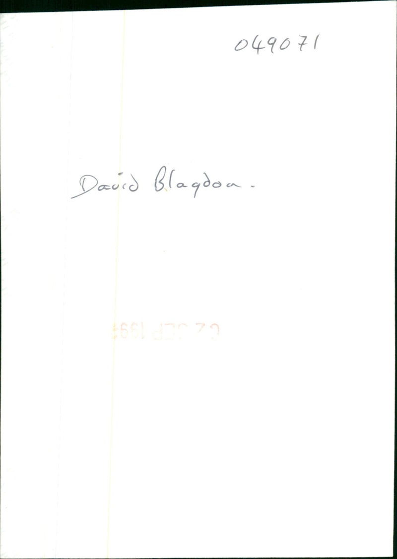 David Blagdon - Vintage Photograph