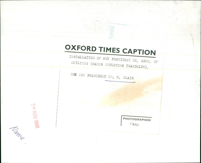 Mr. M Blair - Vintage Photograph