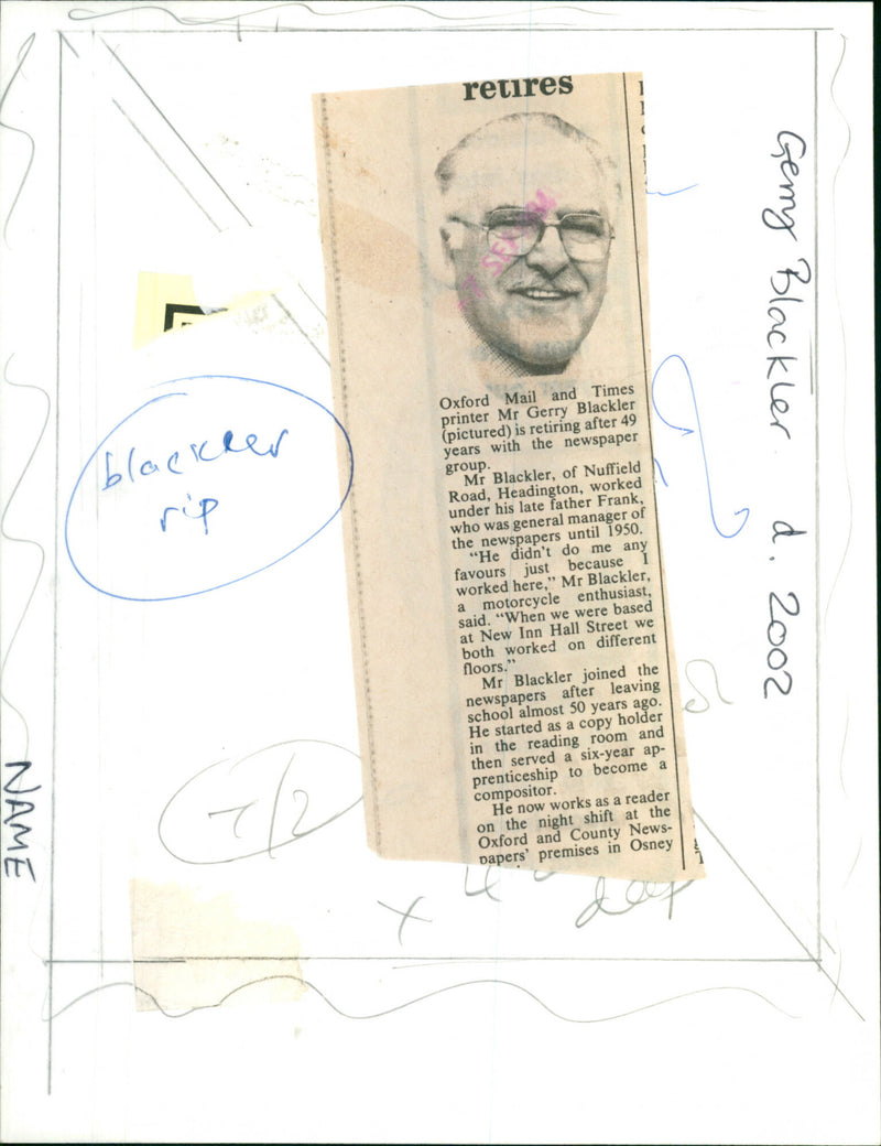 Gerry Blackler - Vintage Photograph