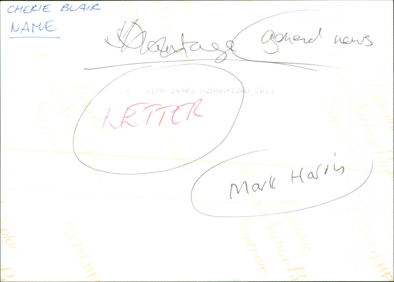 Cherie Blair , mark hasin - Vintage Photograph