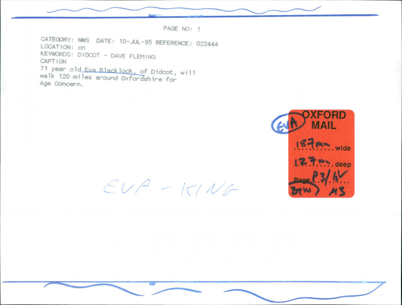 Eva Black lock - Vintage Photograph