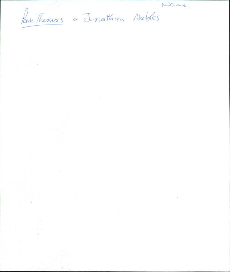 Pam Thomas - Vintage Photograph